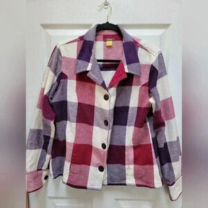 Cabela's Women's Heavy Plaid Button Down Flannel Size Large